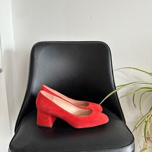 Classic Red J.Crew Block Heels Size